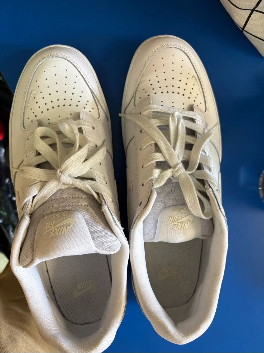 Nike White Low-Top Leather Sneakers